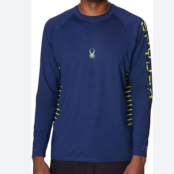 Spyder Other - Spyder- Men's Blue and Neon Green Rash Guard. Size XXL